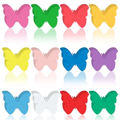 Tellingyou 200 Pcs Butterfly Cutouts 6'' Large Colorful Butterfly Cutouts