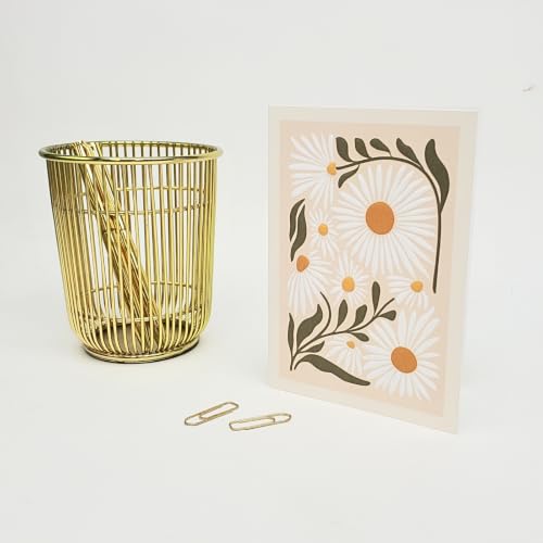 Lady Jayne All Occasion Blank Boxed Note Cards, with Gold-Foil Lined Envelopes and Embossed Details – 5” x 3.5” each, Set of 12 Cards – Flower Market Daisy (80910) - color: Daisy