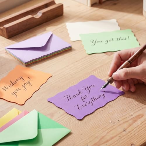 120 Pack Mini Envelopes with Cards, Small Envelopes with Blank Cards - color: Multicolored