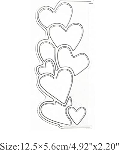 Lapoo Flowers Cutting Die for Scrapbooking - Durable Metal Cutting Die for DIY Scrapbook Photo Album Decorative Paper Card, Scrapbooking Die-cuts (Heart-Shaped B 4.9 x 2.2 in) - color: Heart-shaped B 4.9 x 2.2 in