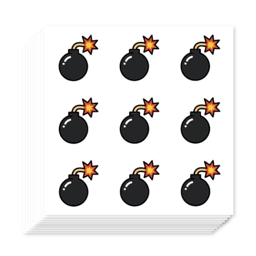 AHANDMAKER 180Pcs Planner Stickers Self-Adhesive Decals Explosion Stickers for Planner Calendar Scrapbook Crafting Arts Journaling Gift Bag Seal Theme Party Decor - style: Bomb