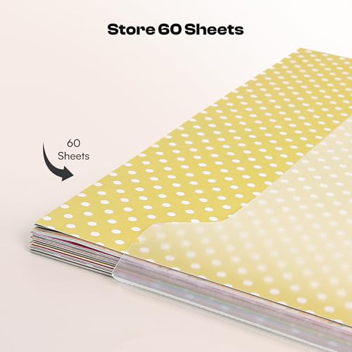 Caydo 12 PCS Paper Organizer, 8.5 x 11 Paper Storage with 18 PCS Sticky