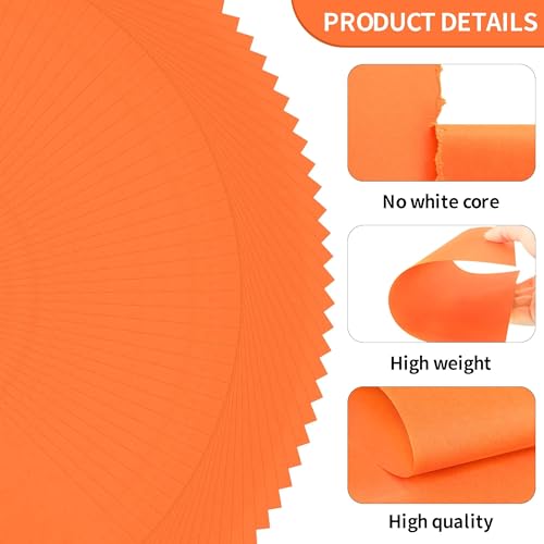 40 Sheets Pumpkin Color Cardstock 180gsm Construction Paper 8.5"x11" - color: Pumpkin Color, size: Letter Size [40 Sheets]