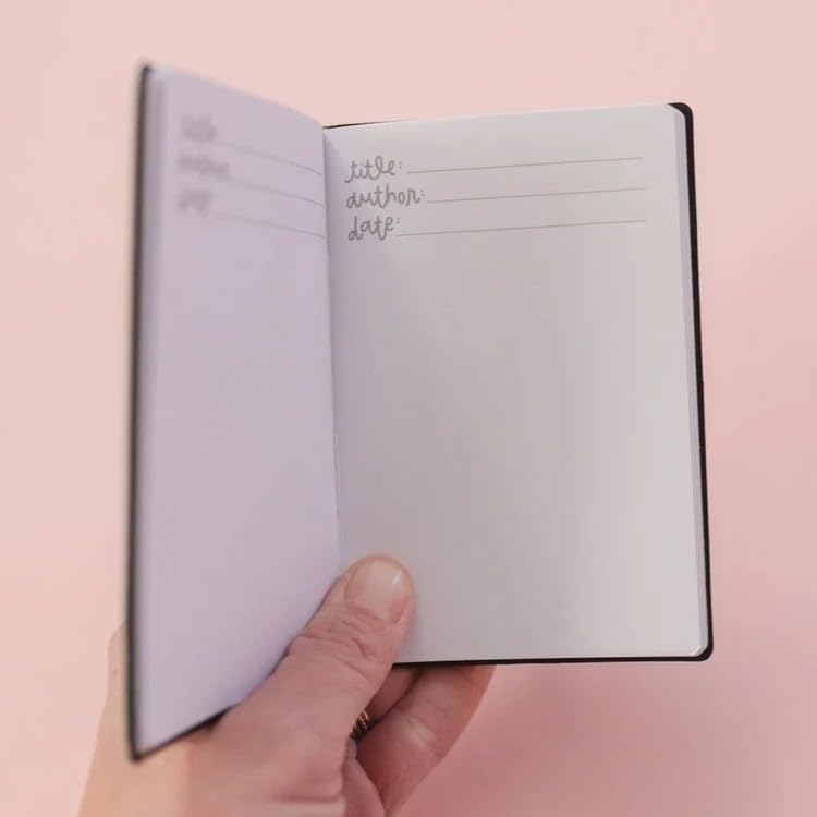 Pippi Post Mini Book of Books Notebook Journal, 3 x 4.5 Inches Travel Leather Journal, Small Journaling Notebook for Tracking and Reading Log, Pocket Notepad, Book Lovers Gifts - color: Books
