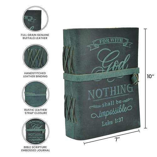 LEATHER VILLAGE Bible Study Journal, Turquoise 7x5. - color: Turquoise, size: 7 inches X 5 inches