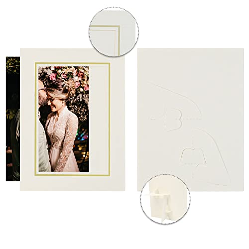 Golden State Art, Paper Picture Frames, 4X6, Ivory Gold Lining, 50 Pack - color: Ivory/Gold Lining, size: 50 Pack