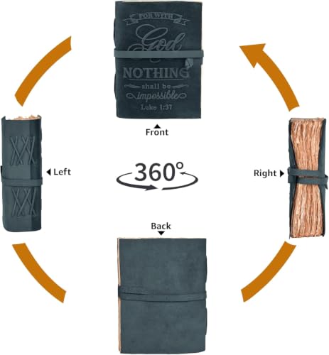 LEATHER VILLAGE Bible Journal For Men, Navy Blue 10x7. - color: Blue, size: 10 inches X 7 inches
