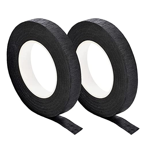 Woohome 2 Roll Florist Stem Wrap, 12mm Width Floral Tape Bouquet Tape, 90 Feet/Roll Flower Tape - color: 2PCS Black