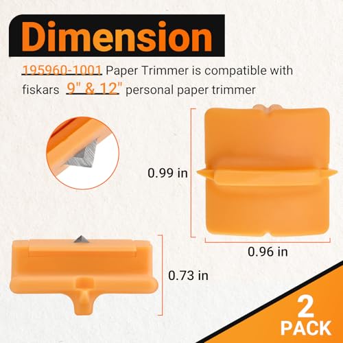 195960-1001 Paper Cutter Blades for Fiskars 9" & 12" Personal Paper Trimmer