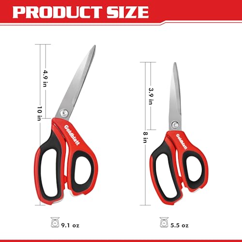 Goldblatt 2PCS Heavy Duty Scissors, Multipurpose Shop Scissors