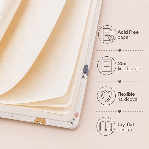 WORLD TRAVELER Eccolo A5 Lined Journal 256 Ivory Pages Lay Flat 6x8 - color: Good Boy