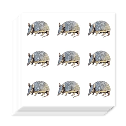 AHANDMAKER 180 Pieces Self-Adhesive Armadillo Stickers, 1 Inch Colorful Art Decal Stickers for Album Arts Planner Calendar Scrapbooking Crafting Bag Decor - style: Armadillo