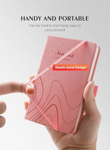 AISBUGUR Pocket Notebook 3.7" x 5.7" Small Notebook 2 Pack,Pink - color: Pink, size: 2 Pack