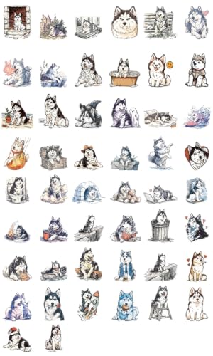 100 PCS Husky Stickers Pack – Waterproof Vinyl Decals for Water Bottles, Laptops, Phones, Notebook, Cars – Cool Vibrant Graphics for Husky Enthusiast - color: Husky