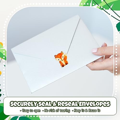 Qeeenar 500 Pcs Forest Animal Stickers Roll, Reward Decals for Kids | 8 Cute Designs, Suitable for Teacher Rewards, Classroom Party Favor, Scrapbooking Decoration, Motivational Incentive Stickers - style: Forest Animal