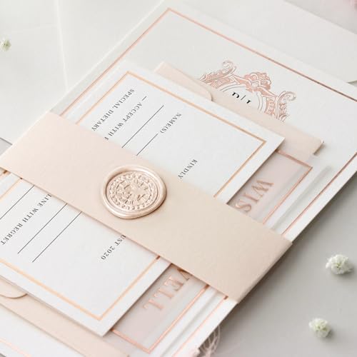 SHOWIN Glue Gun Sealing Wax Sticks for Wax Seal Stamp -Latte, Great for Wedding Invitations, Cards Envelopes, Snail Mails, Wine Packages, Christmas Gift Ideas, Pack of 10 - color: Latte