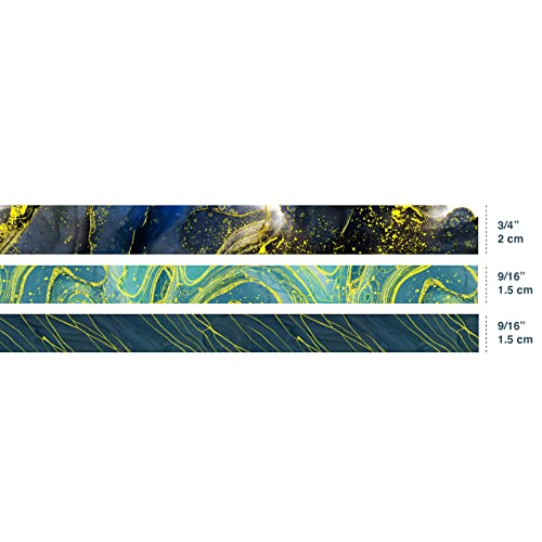 YUBBAEX Gold Veins Washi Tape Gorgeous Foil Masking Tape Set Decorative for Arts, DIY Crafts, Journal Supplies, Planners, Scrapbook, Card/Gift Wrapping (Gilding Flows) - color: Gilding Flows