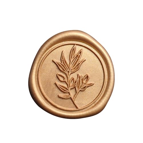 Pollize 50Pcs Wax Seal Stickers, Self-Adhesive Wedding Envelope Stickers - color: Gold