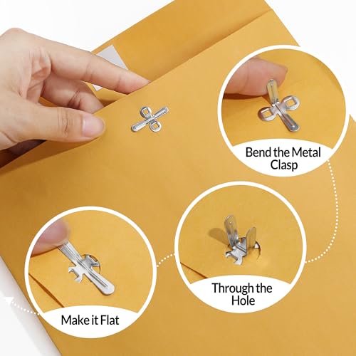 SUNEE Envelops, 10"x13" Brown Kraft Envelopes with Clasp Closure, 28-lb Paper Mailing Envelopes, 20 Count, Great for Filing, Storing or Mailing Documents - size: 10x13