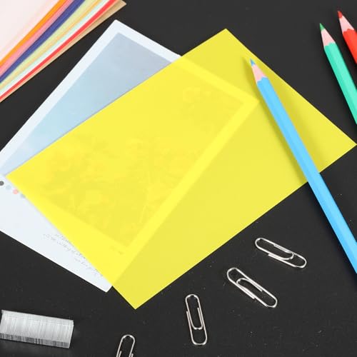 PATIKIL 60 Sheets Vellum Paper 4x6 Yellow - color: Light Red