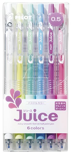 Pilot Juice Gel Ink Ballpoint Pen, 0.5mm, Pastel Colors (LJU60EF-6CP) - size: 6 Count (Pack of 1), style: Pastel