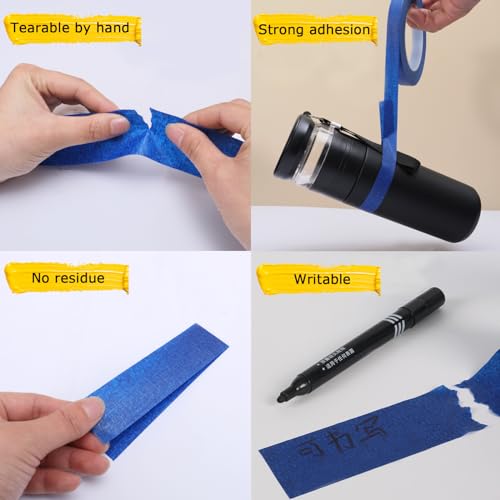 3Rolls Painters Tape, 0.94in x 60.1yd Blue Tape for Multi-Purpose Masking - size: 3rolls, 0.94in x 60.1yds, Blue