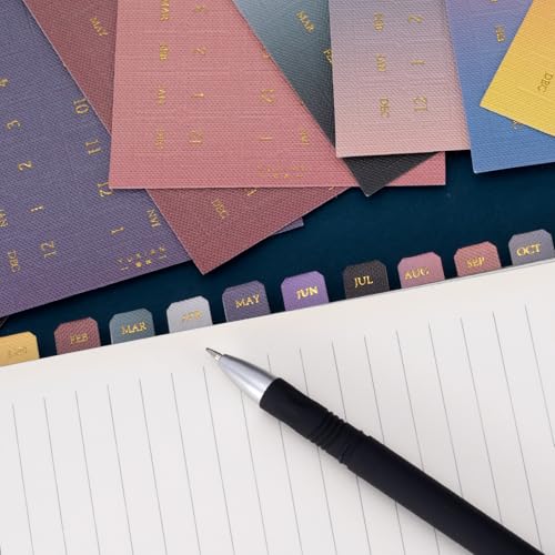 Joez Wonderful 20 Sheets Planner Monthly Tabs, Self Adhesive Tabs Stickers, Planners Index Tabs Calendar Tabs for Planners, Office, Study, Notebook (360 Pcs, Style2, Style1) - color: 20 Sheets, Style 1+style 2