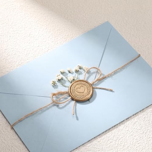 Dunzoom 50 Sets Wedding Invitations Wraps Set Envelopes, Classic, Blue - color: Blue, style: Classic