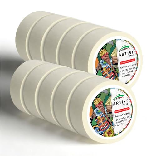 2in White Beige Masking Tape Bulk 10 Rolls 550Yds Craft Art School Home Office General Multipurpose Adhesive Tape - size: 2inch-10roll
