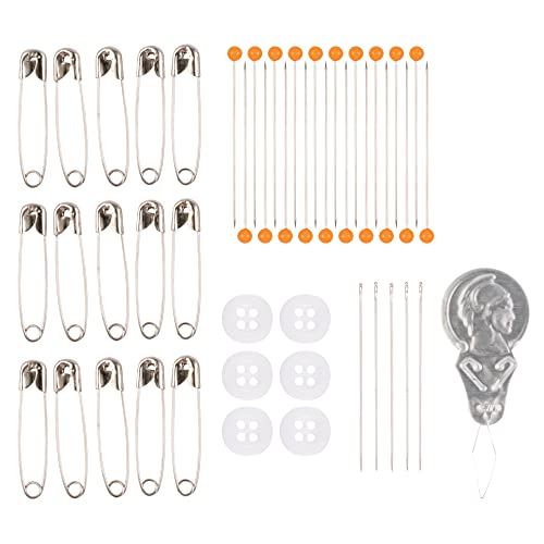 Fiskars Sewing Kit with Scissors, Measuring Tape, Pins, Thread and More, 62-Piece Sewing Set with Case, Craft Supplies, Clear, Compact(Pack of 12) - size: Compact (Pack of 12), style: Sewing accessories 62 piece