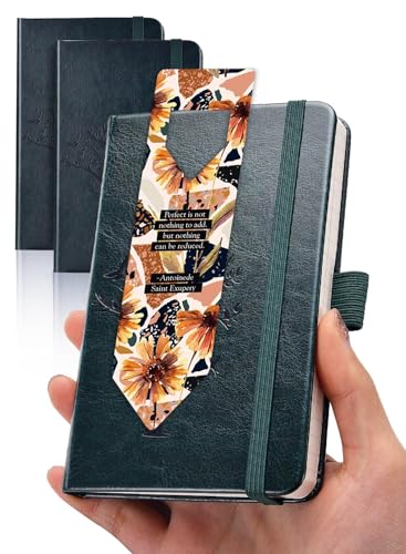 AISBUGUR Pocket Notebook 3.7" x 5.7" Small Notebook 2 Pack,Dark Green - color: Dark Green2, size: 2 Pack