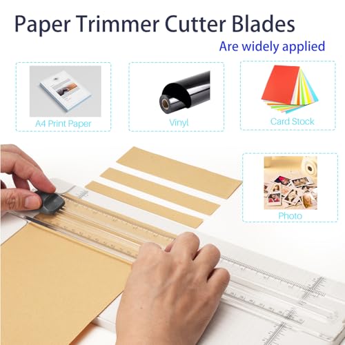 Paper Cutter Replacement Blade for Portable Trimer 12” 13” Roller Holder Cutter Replace Cutting Scoring Blade for Timmer