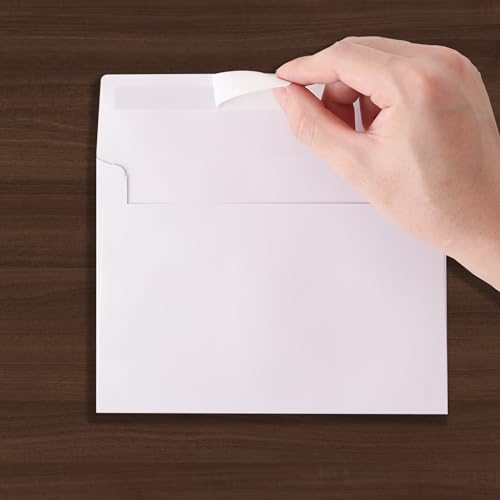 Janvale 5x7 Envelopes 150 Pack, A7 White Envelopes for Invitations, 5 1/4” x 7 1/4” Large for Weddings, Invitations, Greeting Cards, Postcards, Photos, Mailing, Quick Self Seal. - color: White, size: 5.5x7.5 (Pack of 3)
