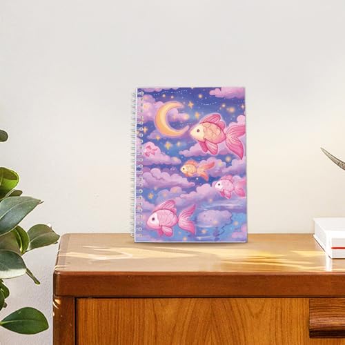 CRASPIRE Sticker Book 40 Pages Purple Fish Reusable Album Storage 8.26x5.82In Double-Sided Waterproof Blank Pasteable Notebook with Tools for Adults Release Paper Holder Saver Organizer - style: Fish