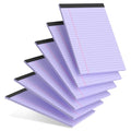 AILZFEI 6pcs Small Legal Pad 5x8 College Ruled Purple Legal Pads Notepads 6 Pack Study Back Writing Pads 5 x 8 Perforated Narrow Ruled Pads of Paper Purple - color: Purple