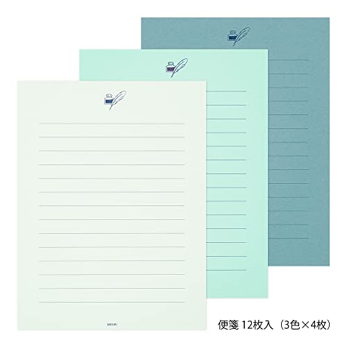 DESIGNPHIL 86917006 Midori Letter Set, Gift Color, Blue - color: blue