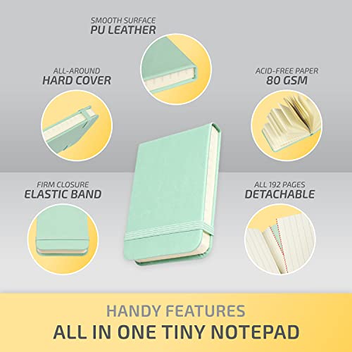 Tiny Notebook 3x4, Tear Off Small Notepad Pocket Size 4-Pack (Multicolored) - color: Winter Colors