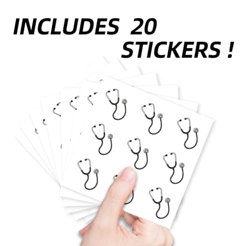 AHANDMAKER 180Pcs Stethoscope Planner Stickers Self-Adhesive Decals Doctor Theme Stickers for Planner Calendar Scrapbook Crafting Arts Journaling Gift Bag Seal Theme Party Decor - style: Stethoscope