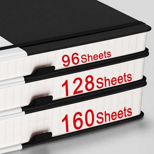 AHGXG Dotted Journal, 320 Pages, A5 (5.75'' × 8.38'') - color: Black, size: A5