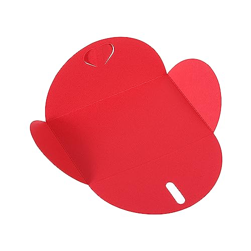 PATIKIL Gift Card Envelopes, 12 Pack Heart Shaped Clasp Small Gift Cards Holder Mini Envelope for Birthdays Weddings, Red - color: Red