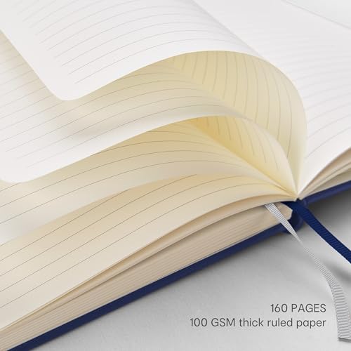 &And Per Se Lined Journal Notebook – A5 5.7”x8” College Ruled, 160 Pages, 100gsm Thick Paper, Journaling Notebooks for Writing (Royal Blue) - color: Royal Blue, style: Lined 160 pages