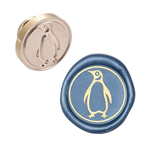 CRASPIRE Wax Seal Stamp Head Replacement Penguin Removable Sealing Brass Stamp Head Olny for Creative Gift Envelopes Invitations Cards Decoration - style: Penguin