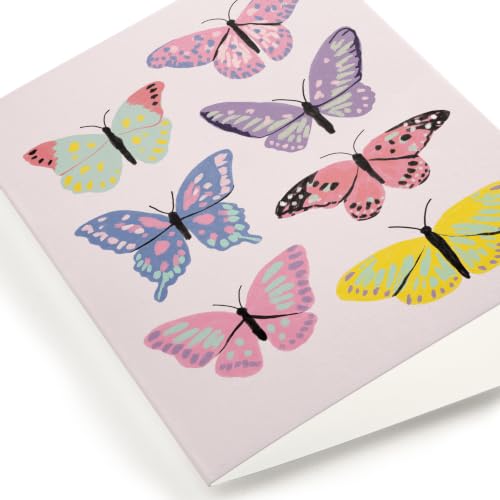 Minted | Blank Greeting Card, 5x7 w/Envelope | Vibrant Butterflies | Independent Artist-Designed with Quality Materials - color: Vibrant Butterflies