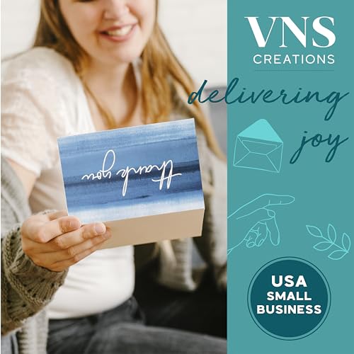 VNS Creations Thank You Cards With Envelopes - 100 Pack 4 x 6 Blank - Ombré - color: Ombre, size: 100 Pack - 4" x 6" (Value Pack)