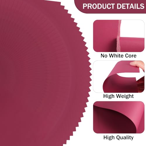 40 Sheets Burgundy Red Cardstock - 8.5'' x 11'' 65lb for Decoration - color: Burgundy Red, size: Letter Size [40 Sheets]