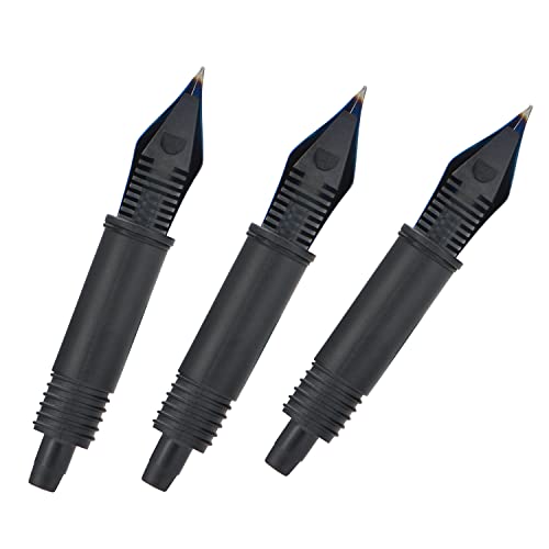 Set of 3 Hongdian Fountain Pen Blue Medium Nibs for Black Forest 1850, 1851, 1861, M2, M1, 1843, 6013, 517D, 517S, 525, 1843 and 920 Series - color: Blue, style: 3 x M
