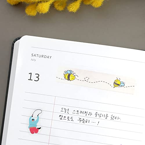 Little Bee Craft Tape - 5/8"x393" Matte Decorative Masking Tape DIY Scrapbooking Craft Supplies - color: Little Bee, size: 15mm x 10m