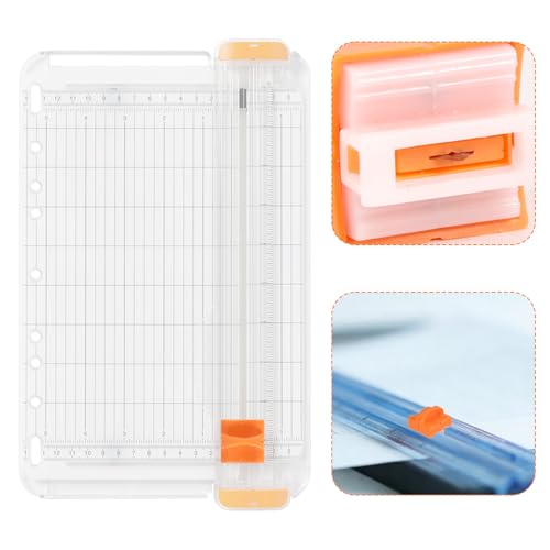 14pcs Paper Cutter Replacement Blades Compatible with Firbon, Cutting Scrapbook Easy Cut Blade Replacement with Security Safeguard Design for A4 Paper Trimmer(Orange)