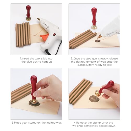 10 Pcs Antique Bronze Glue Gun Sealing Wax Sticks 0.4" Diameter - color: Antique Bronze