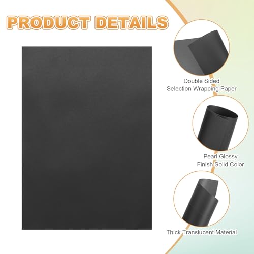 MECCANIXITY 50 Sheet Colored Vellum Paper 5.9" x 8.3", 100gsm Translucent Printable Vellum Sheets for Printing Wedding Invitations Inkjet Laser Printer, Black - color: Black, size: 5.9" x 8.3"